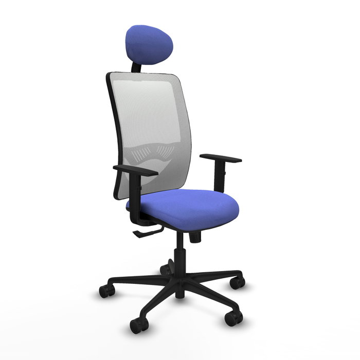 PIQUERAS Y CRESPO Silla de oficina Zulema con Mecanismo Sincro, Azul claro y Blanco PIQUERAS Y CRESPO Silla de oficina Zulema con Mecanismo Sincro, Azul claro y Blanco