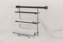 Hermia Organizador de Cocina SM510-B Metálico Negro 30x19x28cm