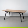 Mesa Extensible Natural Dm-Metal Salón 160 X 90 X 76 cm