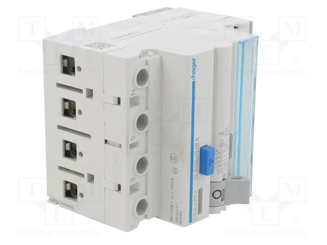 HAGER Interruptor diferencial 25A 30mA 3+N Tipo A