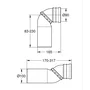 Grohe GRO4005176744563 Tubo de Desagüe Giratorio 90°, para Cisternas Empotradas Universales o Bastidores de Soporte