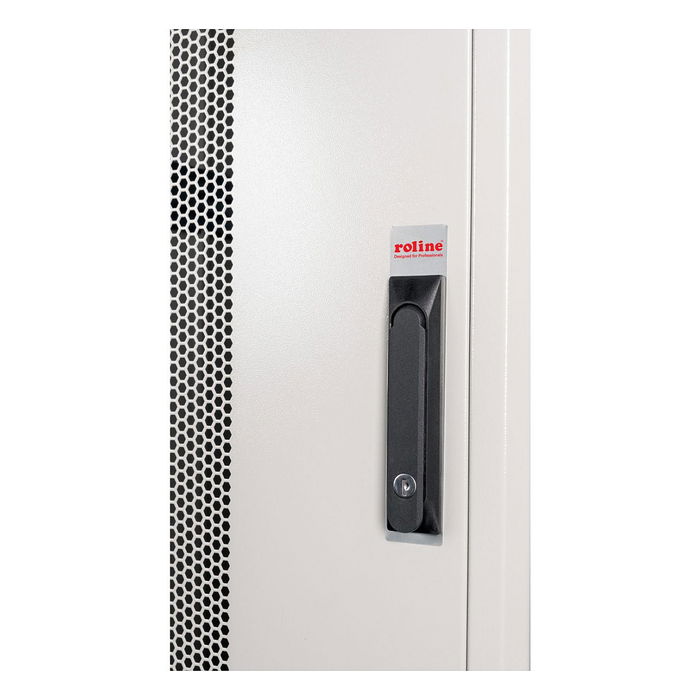 ROLINE Rack o Bastidor Independiente 42U 19 Pulgadas, 800x1000 mm (BxT), Gris Perforado, Capacidad 600 kg, Modelo Basic 42 HE