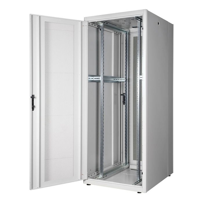 ROLINE Rack o Bastidor Independiente 42U 19 Pulgadas, 800x1000 mm (BxT), Gris Perforado, Capacidad 600 kg, Modelo Basic 42 HE