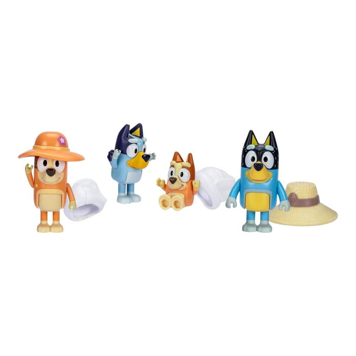 MOOSE Pack de 4 Figuras Bluey Familia Viaje MOOSE Pack de 4 Figuras Bluey Familia Viaje