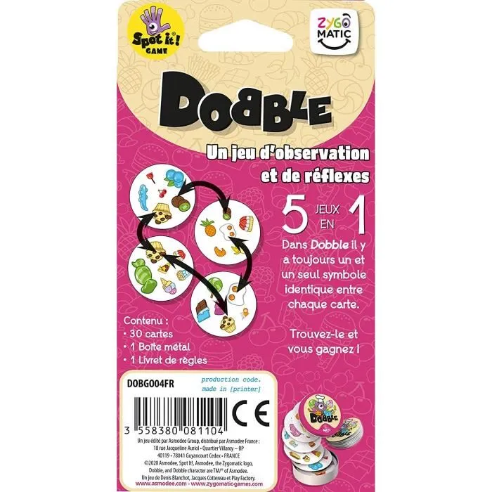 Asmodee Dobble Gourmandise Blister ECO Asmodee Dobble Gourmandise Blister ECO