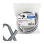 LogiLink Funda para cables con cremallera de poliéster, gris, 1 m