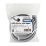 LogiLink Funda para cables con cremallera de poliéster, gris, 1 m