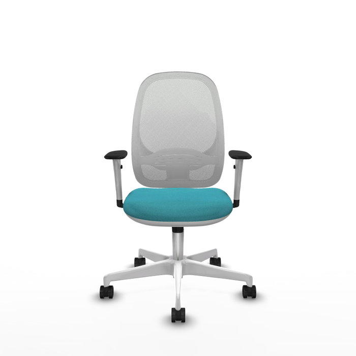 PIQUERAS Y CRESPO Silla de oficina Cilanco con mecanismo Sincro, Turquesa y Blanco PIQUERAS Y CRESPO Silla de oficina Cilanco con mecanismo Sincro, Turquesa y Blanco