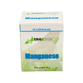 Ergonat Manganeso 50 Cap. Complemento alimenticio para alergias, crecimiento y fertilidad