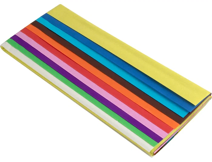 Liderpapel Papel Seda 52x76cm 18g/m2 Bolsa 10 Hojas Colores Surtidos