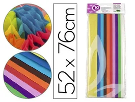 Liderpapel Papel Seda 52x76cm 18g/m2 Bolsa 10 Hojas Colores Surtidos