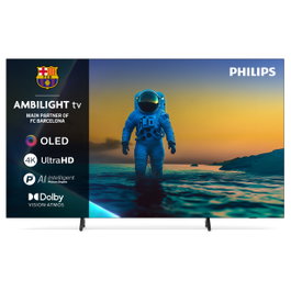 Philips 77OLED810/12 OLED TV 77" 4K Ultra HD 144Hz Smart Google TV con Ambilight, HDR10+, Dolby Vision/Atmos, 4x HDMI 2.1, para Gaming con AMD FreeSync y NVIDIA G-SYNC, Negro