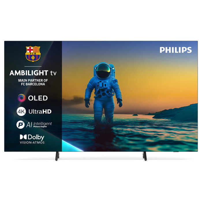 Philips 77OLED810/12 OLED TV 77" 4K Ultra HD 144Hz Smart Google TV con Ambilight, HDR10+, Dolby Vision/Atmos, 4x HDMI 2.1, para Gaming con AMD FreeSync y NVIDIA G-SYNC, Negro