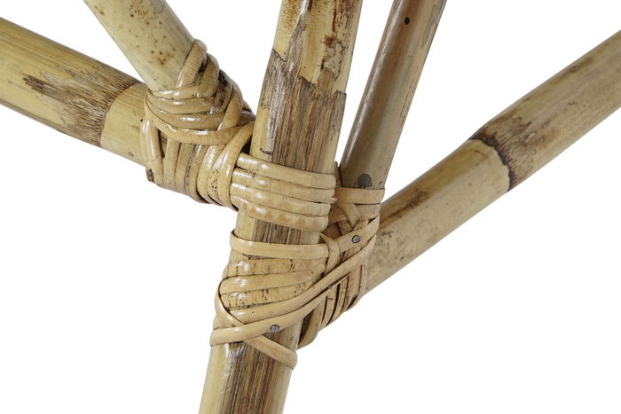 DKD Home Decor Sillon Colonial Bali 24 radhika Ratan Algodon Marron Blanco 84 x 70 x 90 cm