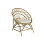 DKD Home Decor Sillón de Ratán y Algodón con Cojín Natural