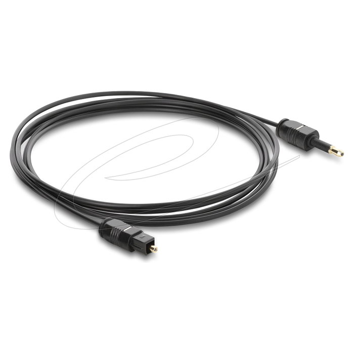 DeLOCK Cable de audio TOSLINK a Mini-TOSLINK 2 m, Negro