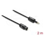 DeLOCK Cable de audio TOSLINK a Mini-TOSLINK 2 m, Negro