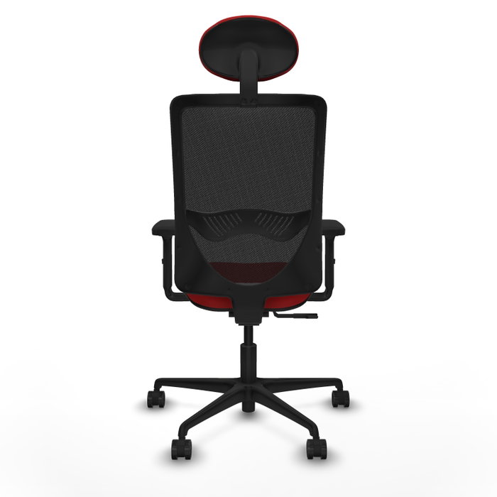 PIQUERAS Y CRESPO Silla de oficina Zulema con mecanismo Sincro, Rojo y Negro