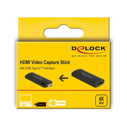 DeLOCK Stick de captura de vídeo HDMI USB Type-C 4K