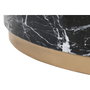 DKD Home Decor Mesa de Centro Símil Mármol Negro y Dorado
