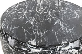 DKD Home Decor Mesa Centro Moderno Negro Dorado Hierro 120 x 46.5 x 120 cm