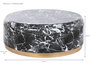 DKD Home Decor Mesa Centro Moderno Negro Dorado Hierro 120 x 46.5 x 120 cm