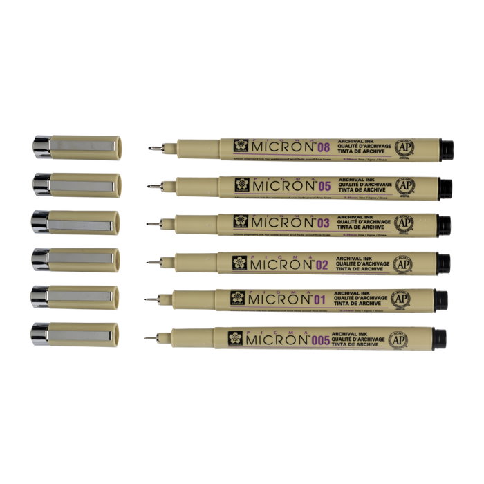 Sakura Pigma Micron Set de Promoción 4+2