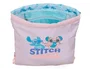 Bolsa Mochila con Cuerdas Lilo & Stitch Ohana Azul Rosa 26 x 34 x 1 cm