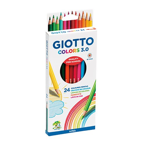 Giotto Estuche de 24 Lápices de Colores Colors 3.0 Surtidos