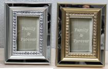 DKD Home Decor Set de Marcos de Fotos LUXURY Dorado y Plateado 20x25