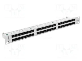 Lanberg Patch Panel 48 puertos 1U 19 pulgadas Cat.5e UTP gris
