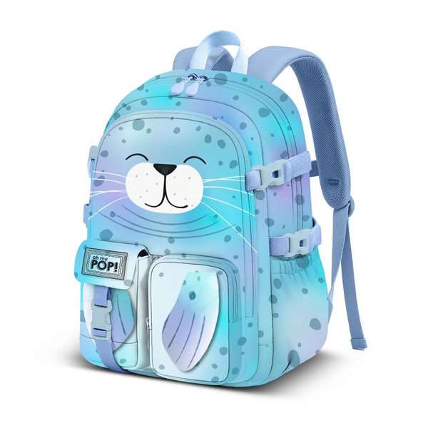 Oh my pop sealy Mochila Haru Infantil Azul 40x27x15 cm - Compartimentos y Bolsillos Oh my pop sealy Mochila Haru Infantil Azul 40x27x15 cm - Compartimentos y Bolsillos