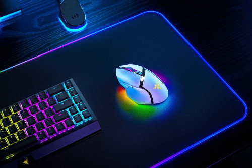 Razer Ratón Basilisk V3 Pro RZ01-04620200-R3G1 Inalámbrico RF + Bluetooth + USB-C Óptico 30000 DPI Color Blanco