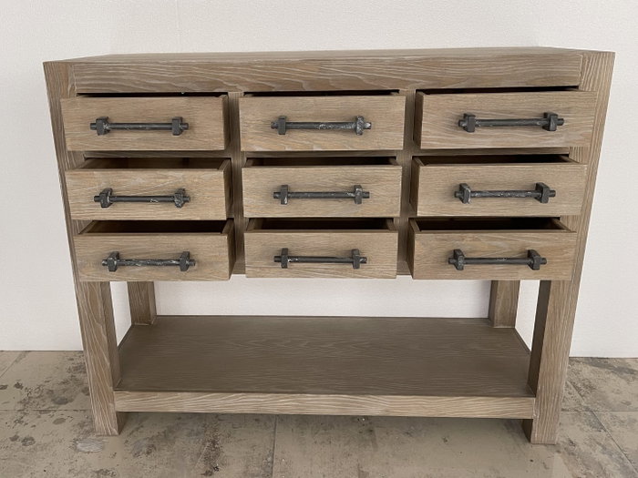 DKD Home Decor Consola de Madera de Hevea Natural Chuang Rome