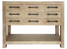 DKD Home Decor Consola de Madera de Hevea Natural Chuang Rome