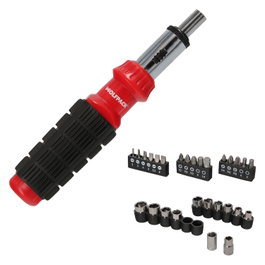 WOLFPACK LINEA PROFESIONAL Juego de Destornillador Carraca de 29 piezas con 12 vasos y 15 puntas