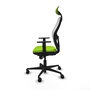 PIQUERAS Y CRESPO Silla de oficina Jorquera con mecanismo Sincro, Similpiel Pistacho y Malla Blanca