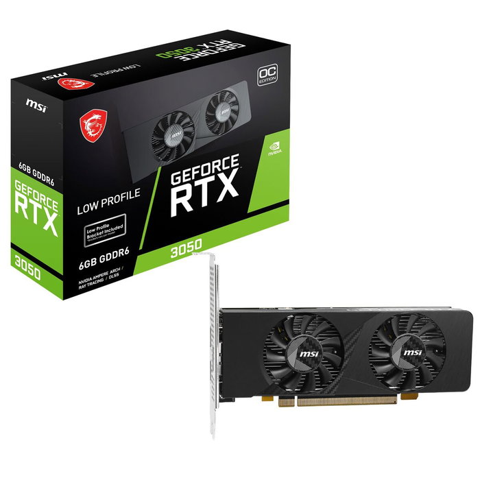 MSI GeForce RTX 3050 LP E 6G OC 6 GB GDDR6