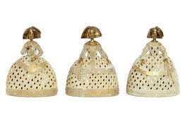 DKD Home Decor Figura Tradicional Beige Dorado Resina Espejo 13 x 23 x 18 cm (3 Unidades)