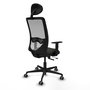 PIQUERAS Y CRESPO Silla de oficina Zulema con mecanismo Sincro/Traslack, Negro/Gris