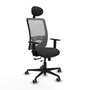 PIQUERAS Y CRESPO Silla de oficina Zulema con mecanismo Sincro/Traslack, Negro/Gris