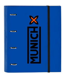 Safta Carpeta de Anillas Munich Submarine con Recambio A4 Azul Eléctrico
