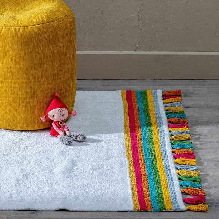 Ixia Alfombra Maeve Infantil Blanco Algodón 160 x 120 cm Ixia Alfombra Maeve Infantil Blanco Algodón 160 x 120 cm