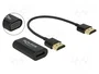 DeLOCK Adaptador HDMI-A Macho a VGA Hembra con Carcasa Metálica y Cable de 15 cm
