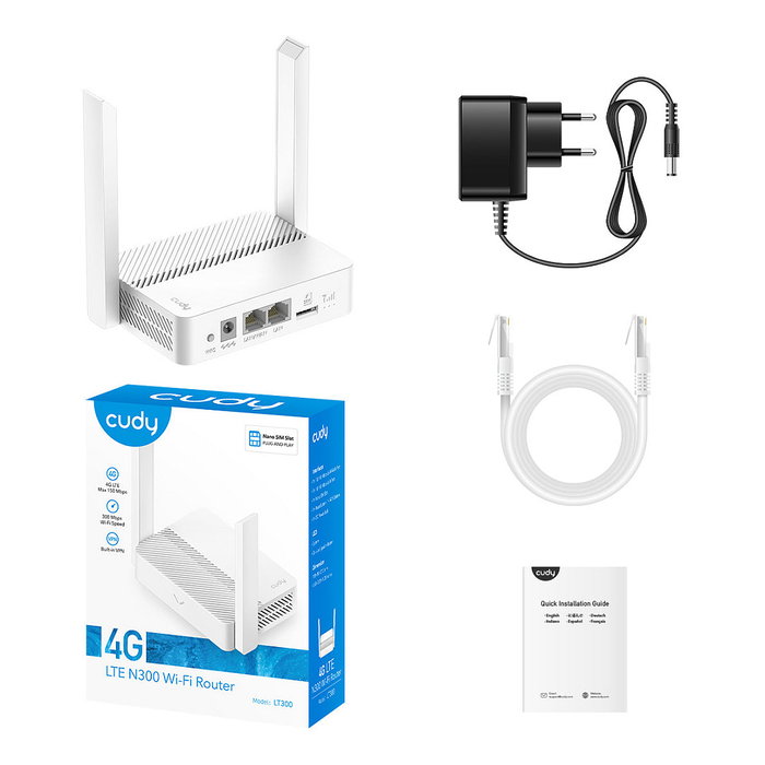 Cudy LT300 Router Wi-Fi 4G LTE Cat4 Blanco Cudy LT300 Router Wi-Fi 4G LTE Cat4 Blanco