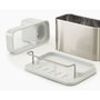 Joseph Joseph Surface Sink Tidy en acero inoxidable plateado