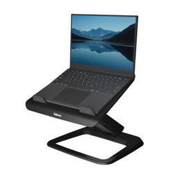 Fellowes Soporte Elevador Para Portatil Hana Negro, Ajuste de Altura 10.2 - 40.6cm, 19" / 48.26cm, 4.5kg