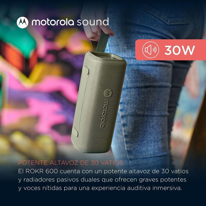 Altavoz Bluetooth Portátil Motorola ROKR 600 30 W Verde Altavoz Bluetooth Portátil Motorola ROKR 600 30 W Verde