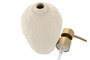 DKD Home Decor Dosificador de Gres y ABS Símil Piedra Beige y Dorado