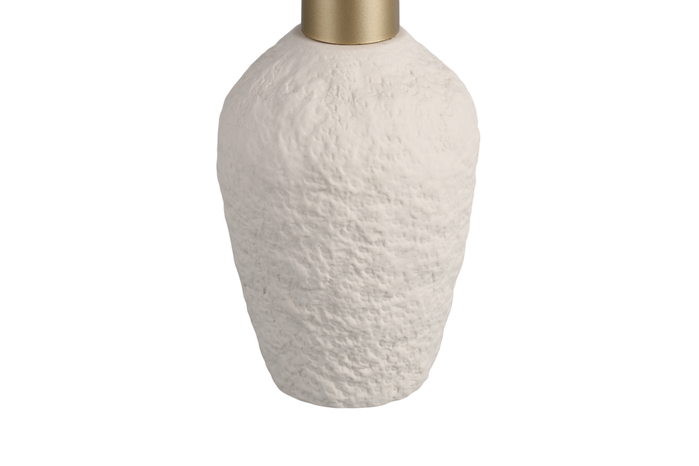 DKD Home Decor Dosificador de Gres y ABS Símil Piedra Beige y Dorado